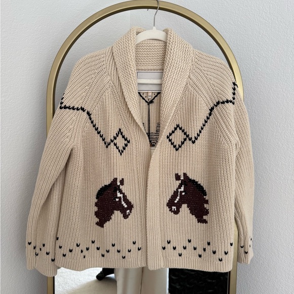 THE GREAT. Sweaters - NWT - The Great - Horse Cardigan
